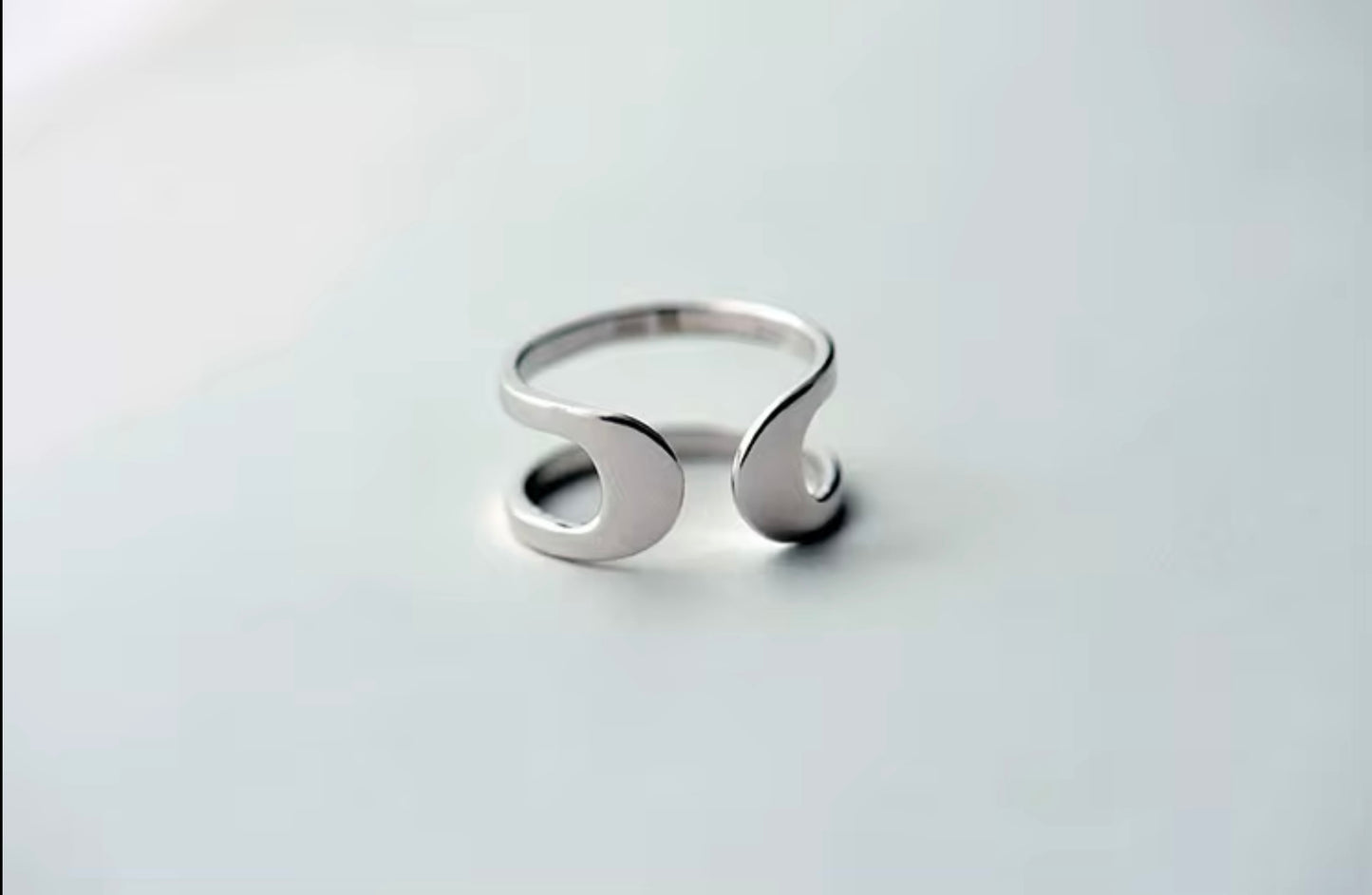 Simple Geometric Circle Copper Finger Ring Wholesale Silver Plated