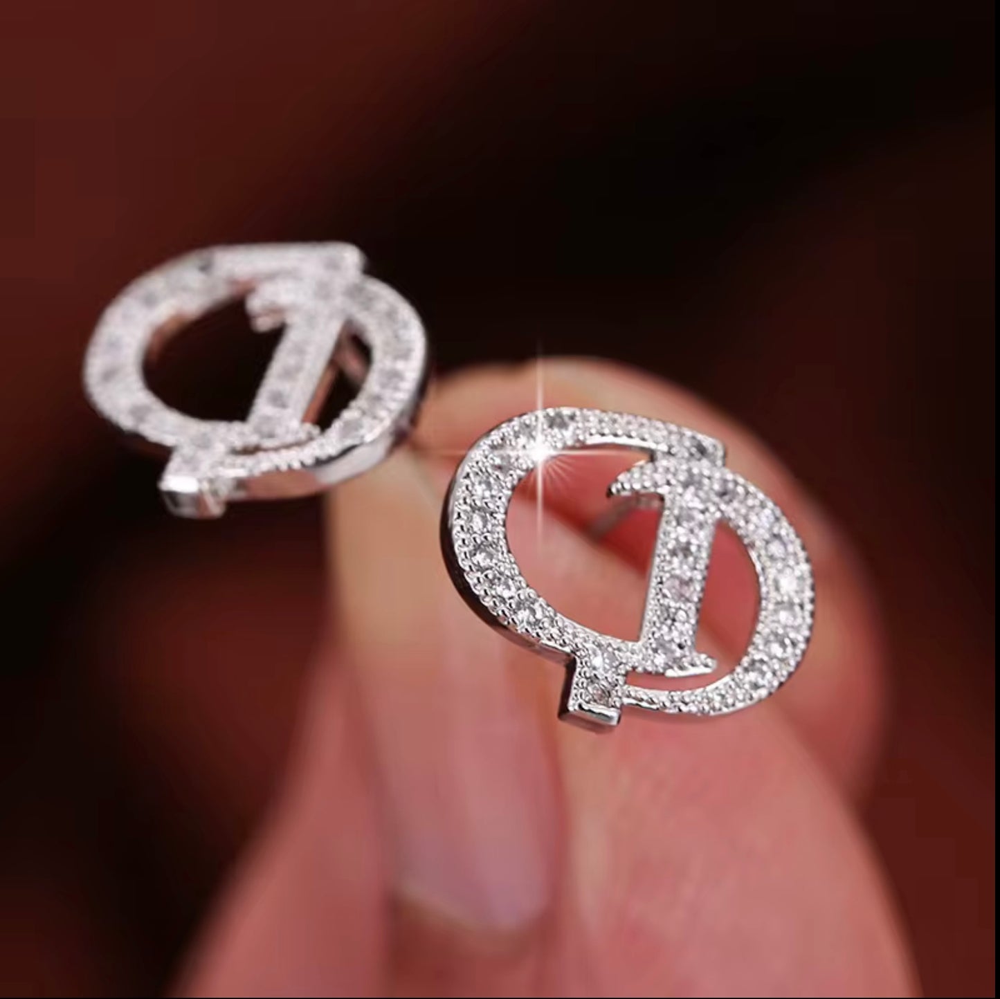 925 Sterling Silver Earrings Set Diamonds Fashion Luxury Jewelry Letters Fashion Stud Earrings