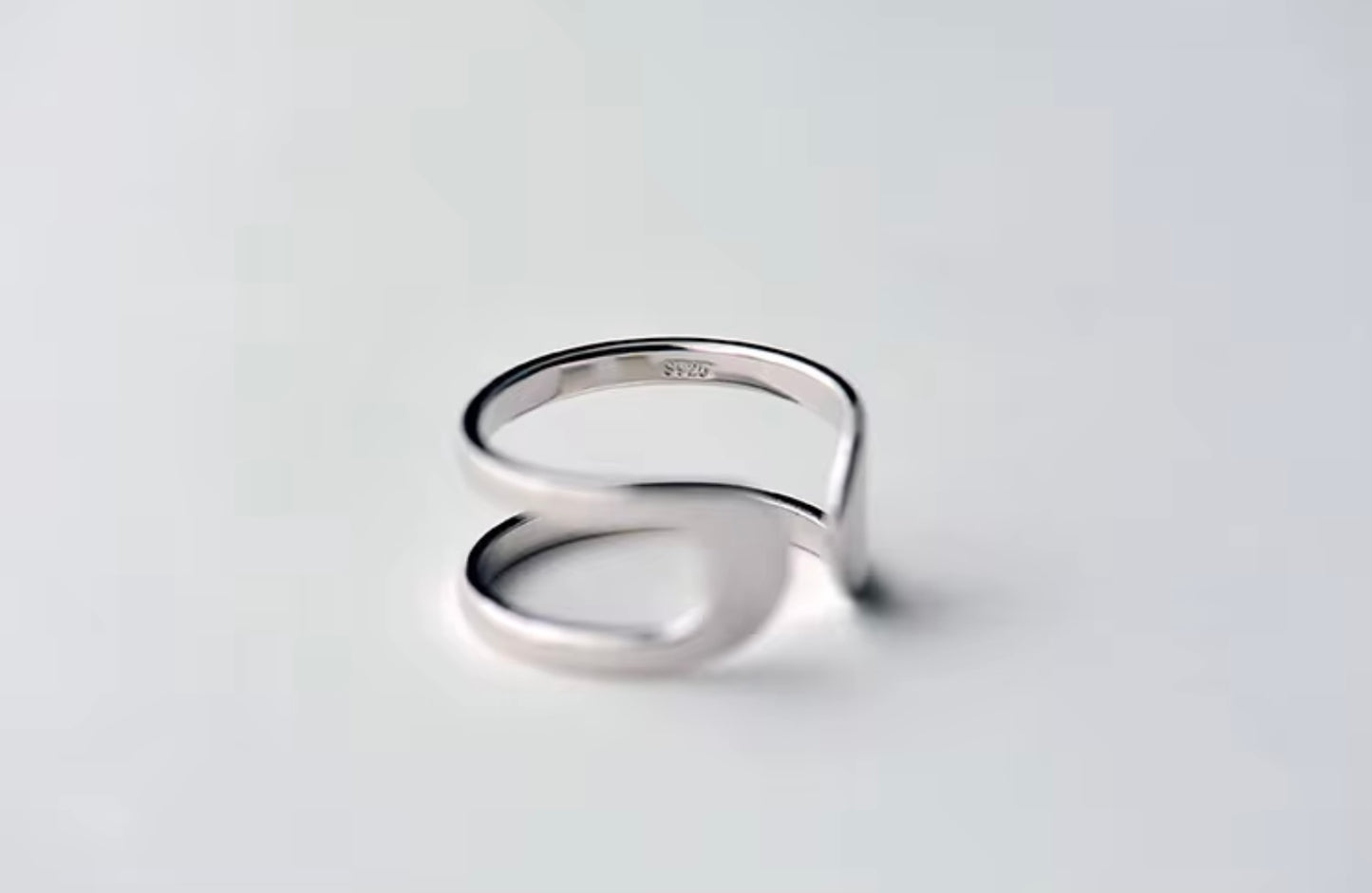 Simple Geometric Circle Copper Finger Ring Wholesale Silver Plated