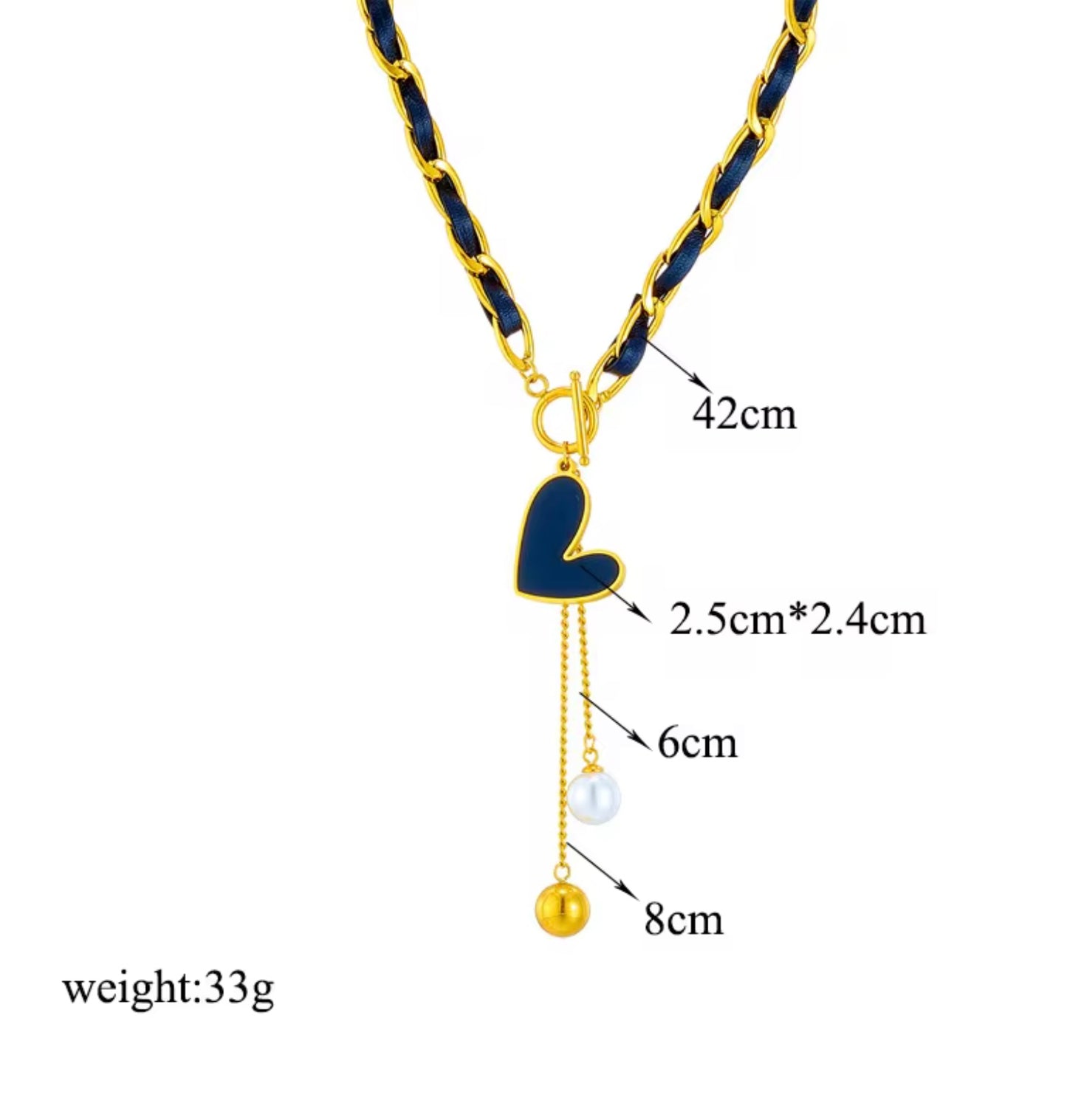 Non Tarnish 316l Stainless Steel 18k Gold Plated Irregular Heart Shape Pendant Necklace