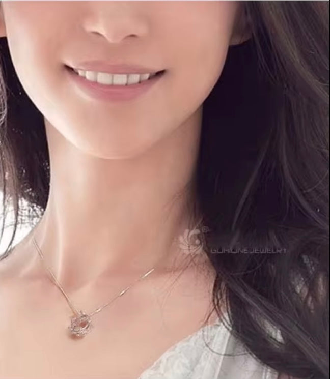 925 Sterling Silver Crown Necklaces Pendants Fashion Lady Festival Gift Jewelry