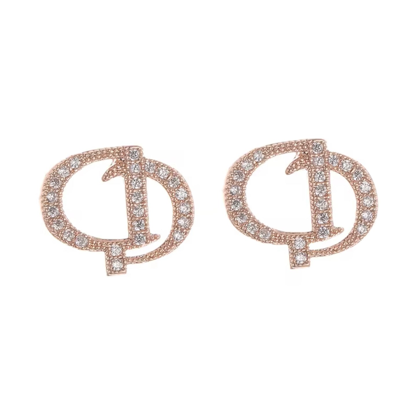 925 Sterling Silver Earrings Set Diamonds Fashion Luxury Jewelry Letters Fashion Stud Earrings