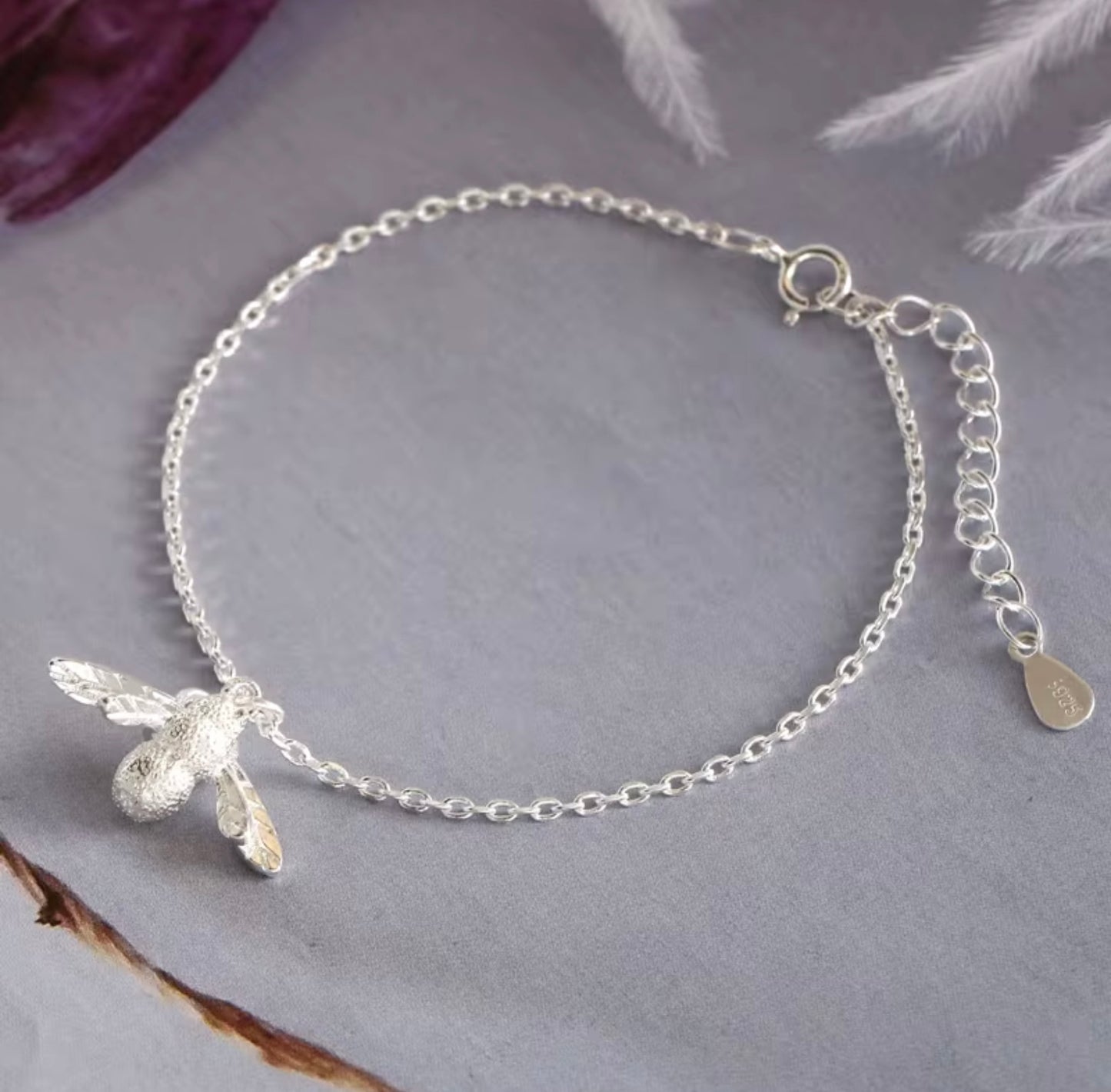 925 Silver High Quality Jewelry Bee Bracelet