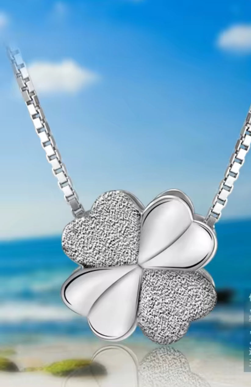 New Fashion Jewelry Chain 925 Silver Four Leaf Clover Necklace
