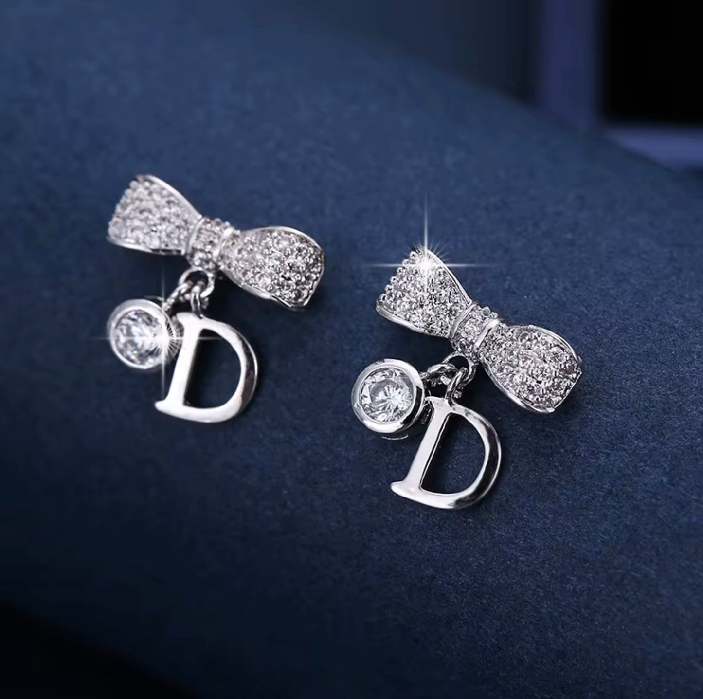 925 Sterling Silver Earrings Set Diamonds Fashion Luxury Jewelry Letters Fashion Stud Earrings