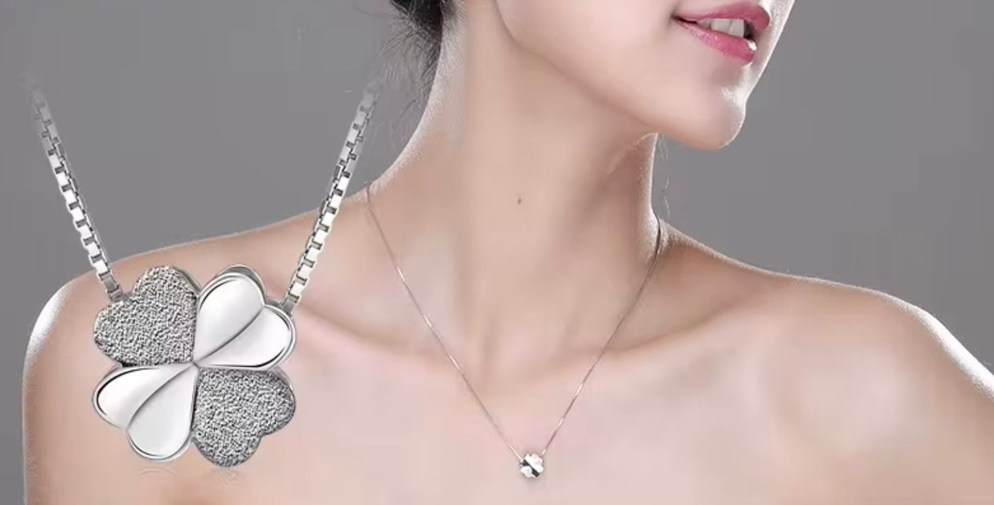 New Fashion Jewelry Chain 925 Silver Four Leaf Clover Necklace